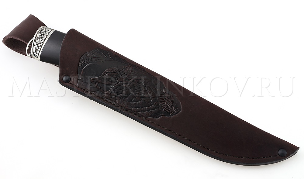 Нож из порошковой стали М390 Волк, рукоять черный граб, литье