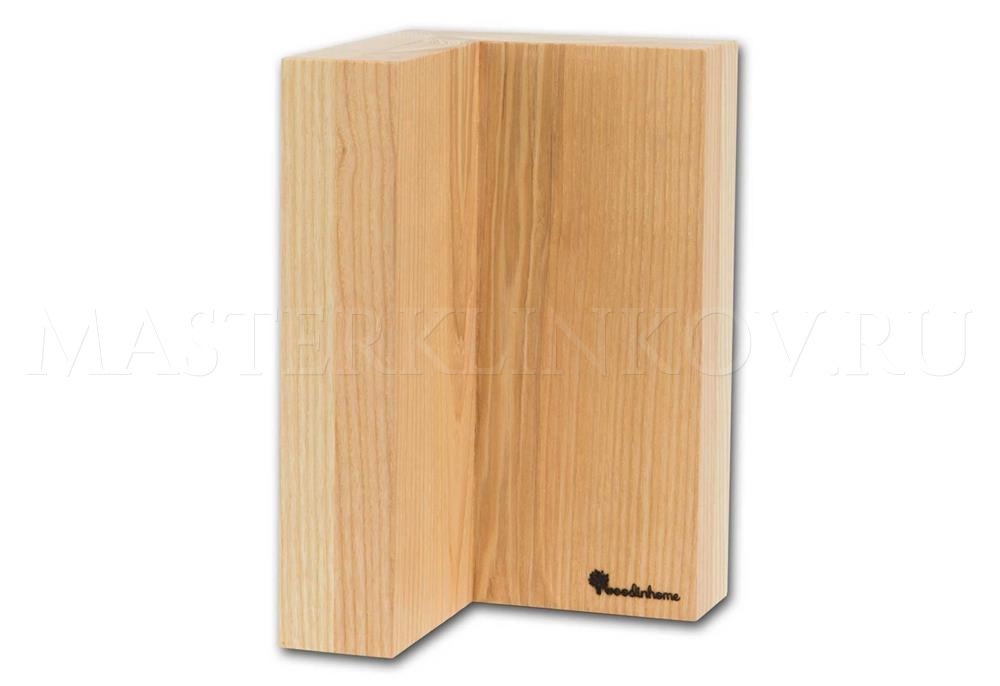 Угловая магнитная подставка для 6 ножей из ясеня, покрытие - натуральное прозрачное масло