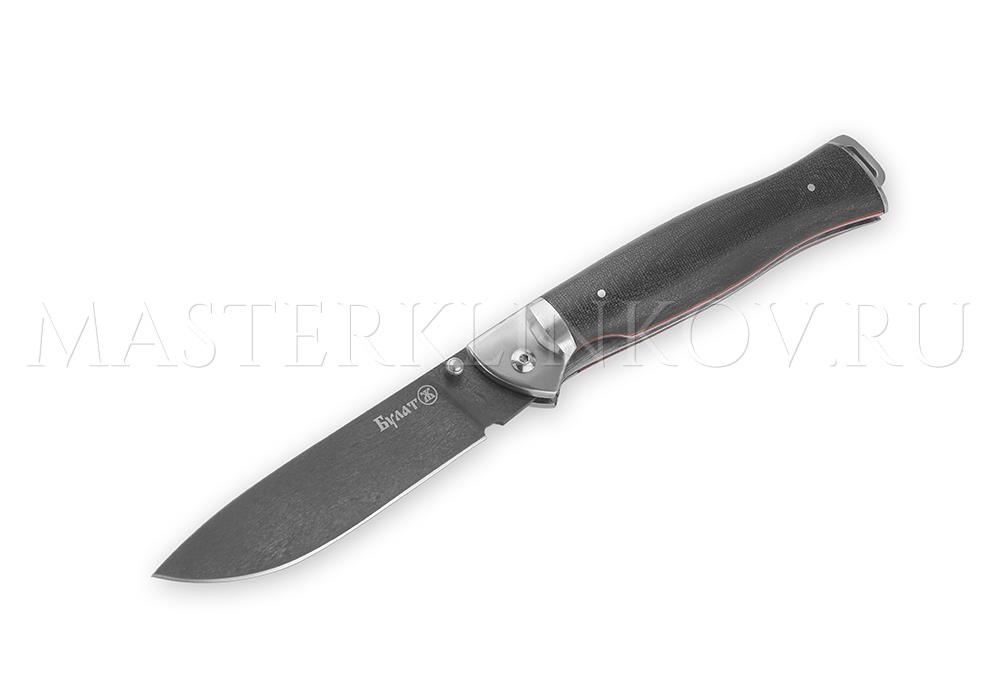 Нож складной из булатной стали Адмирал-1, рукоять - микарта