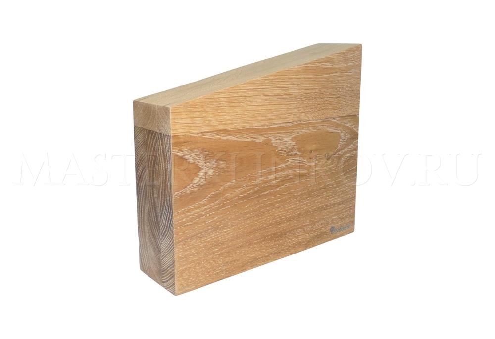 Магнитная подставка для 8 ножей из дуба, покрытие -  натуральное прозрачно-белое масло