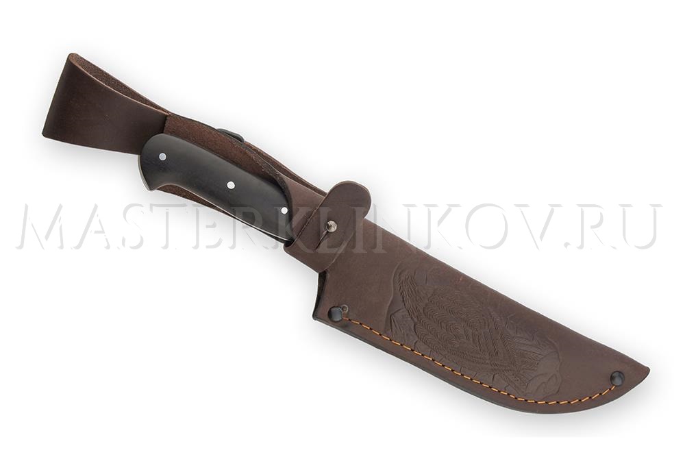 Нож кухонный из порошковой стали Elmax  Шеф-повар №2, 160 мм, черный граб