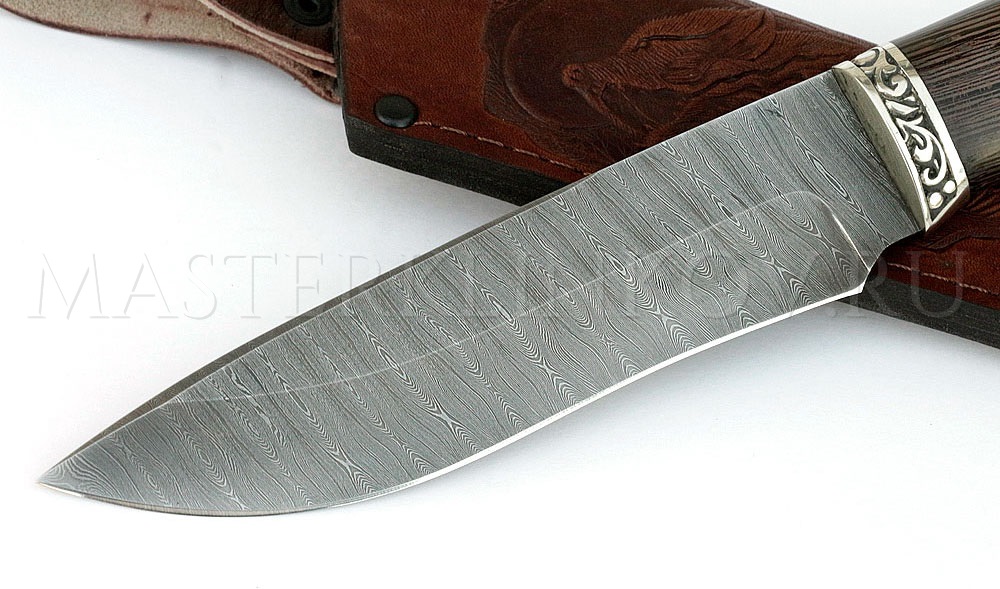Нож из дамасской стали Беркут, рукоять - венге, литье- 3