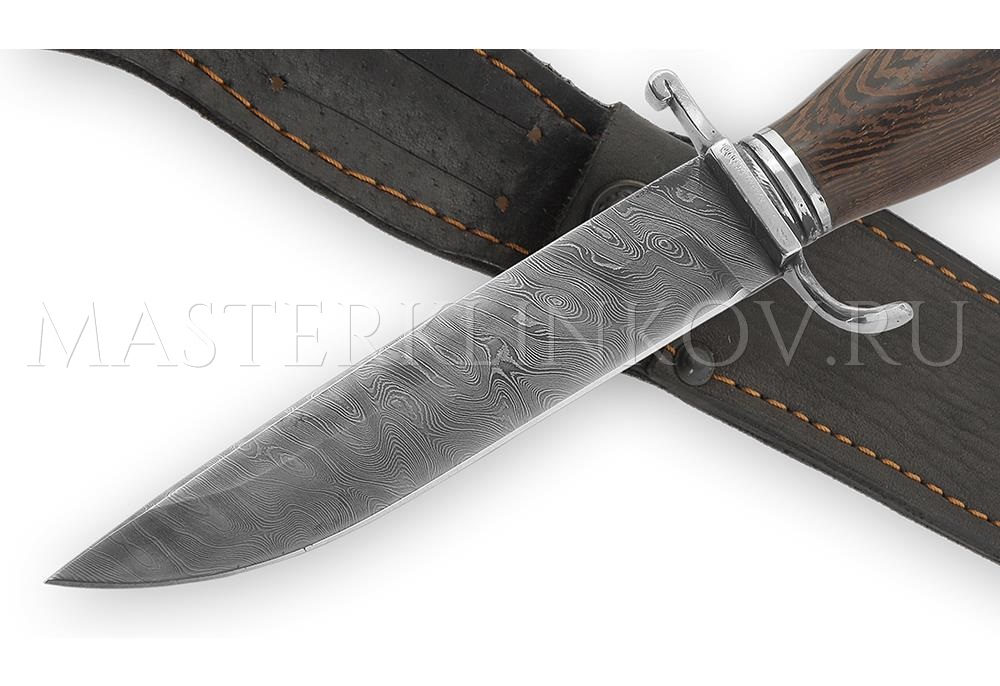 Нож Разведчика из дамасской стали НР, рукоять - венге