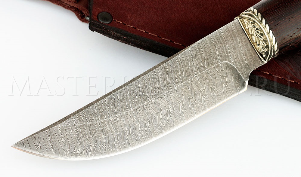 Нож из дамасской стали Егерь, рукоять - венге, литье Тигр