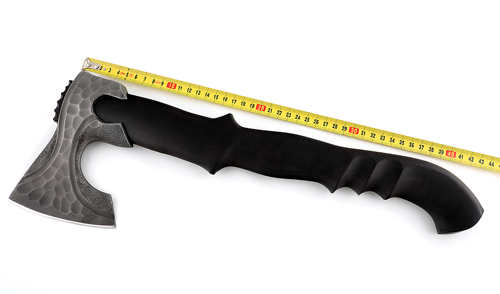 Кованый топор Хозяин - 1, углерод + ХВГ, рукоять - черный граб