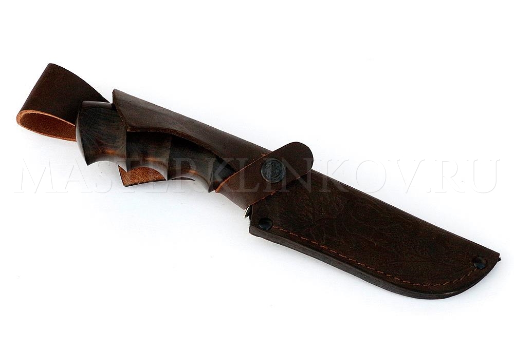 Нож из стали ХВ5 Бобр, рукоять — черный граб