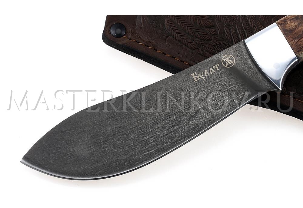 Нож из булатной стали Пеликан, цельнометаллический