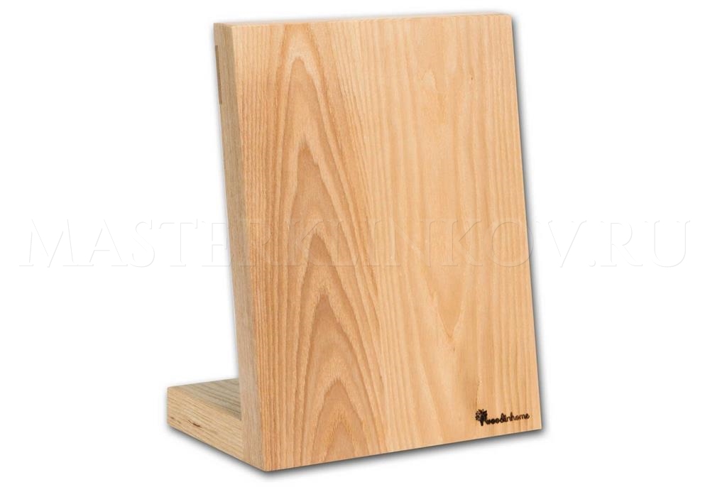 Магнитная подставка панно для 4 ножей из ясеня, покрытие - натуральное бесцветное масло