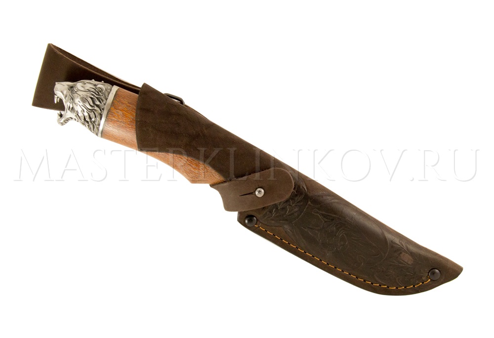 Нож из дамасской стали Цезарь, рукоять - лайсвуд, литье Тигр