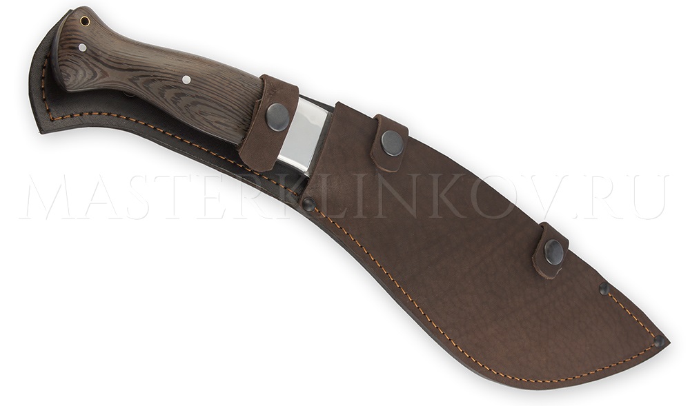 Нож Кукри из дамасской стали, цельнометаллический