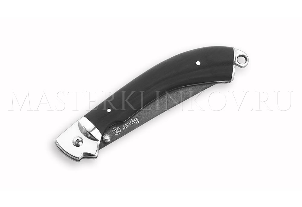 Нож складной из булатной стали Адмирал, рукоять - черный граб