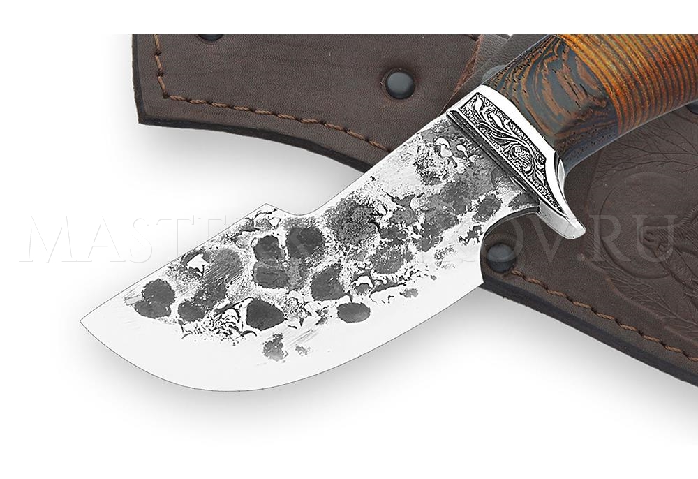 Нож из стали 9ХС Носорог, рукоять — венге и кожа