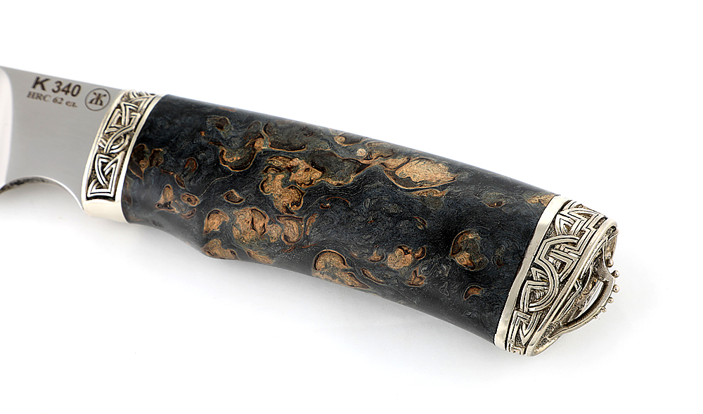 Нож из инструментальной стали К340 Золотоискатель, рукоять - карельская береза -1