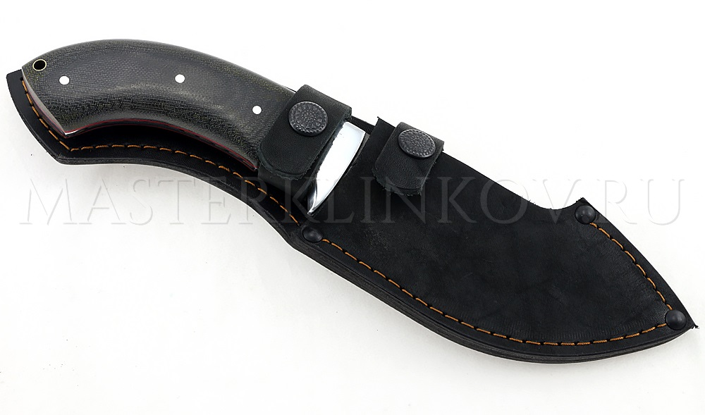 Нож из булатной стали «Носорог», цельнометаллический, рукоять - микарта