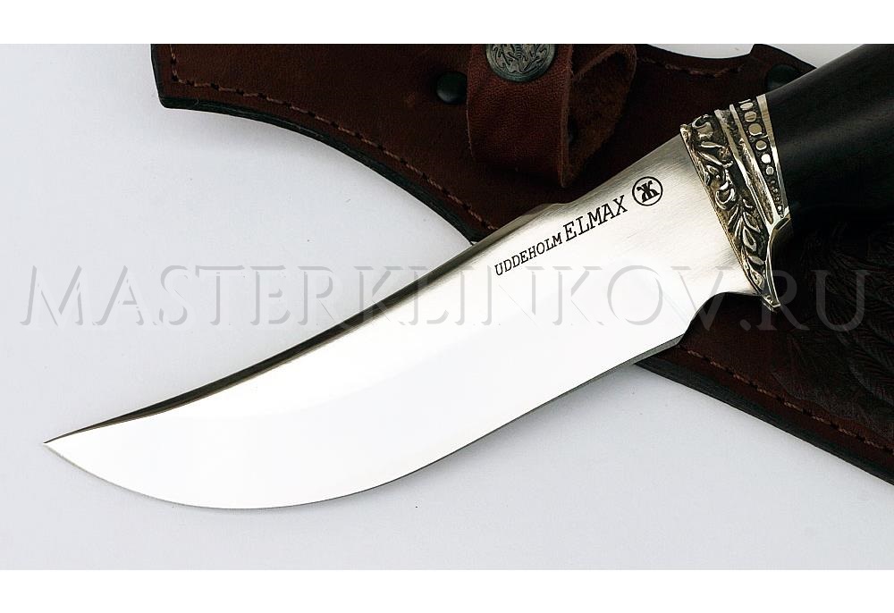 Нож из порошковой стали Elmax Восток, рукоять - черный граб, литье
