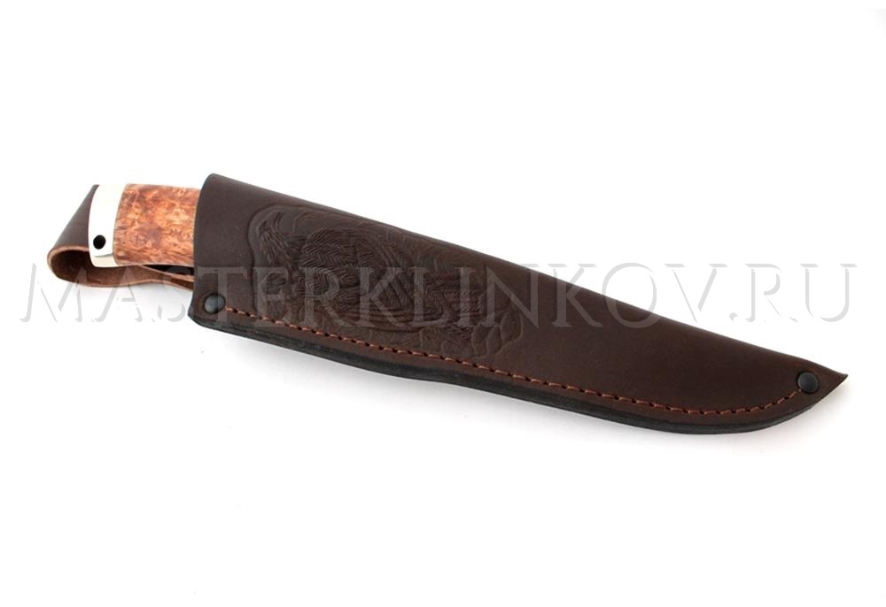 Нож из порошковой стали Elmax Егерь, рукоять - карельская береза