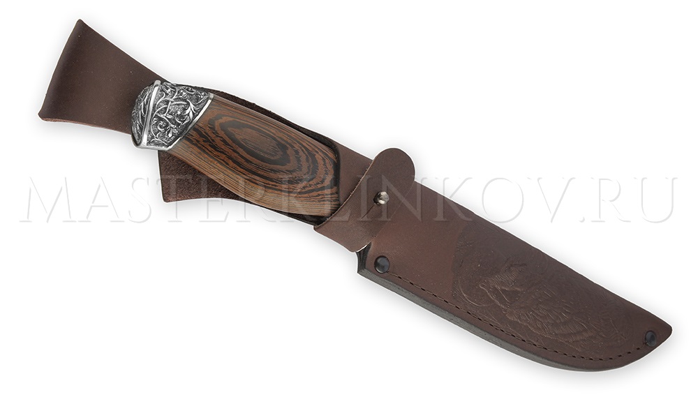 Нож из дамасской стали Кадет, рукоять - венге, литье