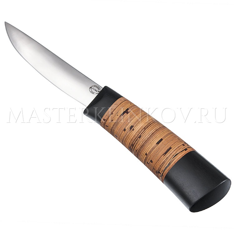 Нож из стали Х12МФ Якут средний, рукоять береста, граб