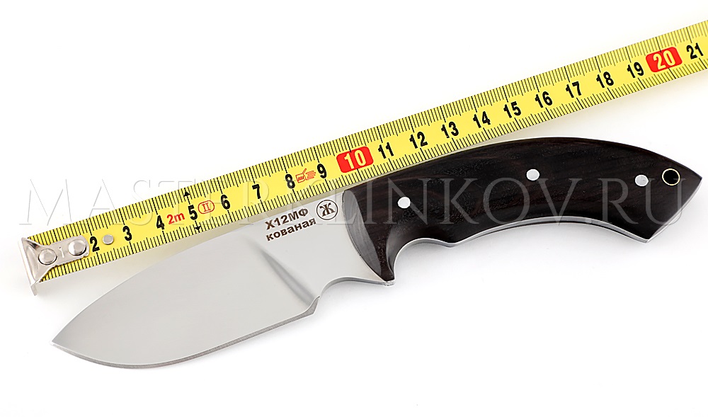 Нож из стали Х12МФ Бобр малый, граб, цельнометаллический