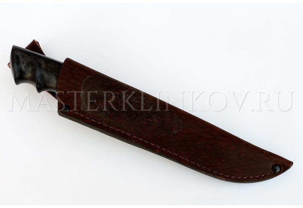 Нож из стали Р12М быстрорез Беркут, рукоять - черный граб под пальцы