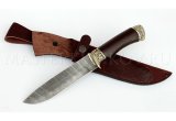 Нож из дамасской стали Клык, рукоять - венге, литье