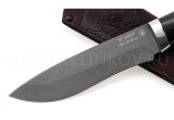Нож из порошковой стали Böhler K390 Беркут, рукоять — черный граб, литье мельхиор