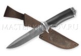 Нож из булатной стали Пехотный, рукоять - черный граб, литье
