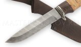 Нож из дамасской стали Клык, береста венге