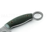Нож из дамасской стали Керамбит, рукоять - микарта