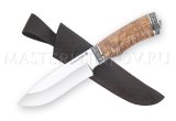Нож из порошковой стали Elmax Волк, рукоять - карельская береза, литье