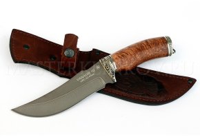 Нож из порошковой стали Vanadis 10 Восток, рукоять — карельская береза,  литье