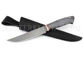 Нож из булатной стали Осетр, рукоять - стабилизированный кап клена