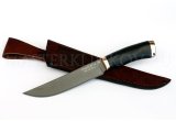 Нож из порошковой стали Vanadis 10 Осетр, рукоять — черный граб, бронза
