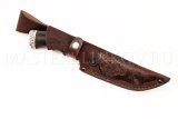 Нож из дамасской стали Лорд, рукоять черный граб, литье