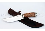 Нож из порошковой стали Elmax Восток, рукоять - карельская береза, мельхиор