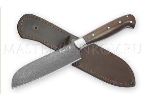 Нож кухонный из булатной стали Шеф-повар №5, лезвие 115 мм, венге