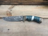 Нож из дамасской стали Лорд, рукоять - карельская береза, акрил, литье