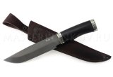 Нож из булатной стали Акула, рукоять - черный граб, литье