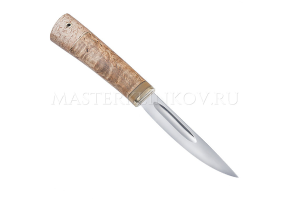 Нож из стали Х12МФ Якут малый, рукоять - карельская береза