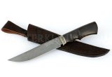 Нож из порошковой стали Vanadis 10 Осетр, рукоять под пальцы — черный граб