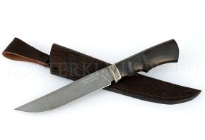 Нож из порошковой стали Vanadis 10 Осетр, рукоять под пальцы — черный граб