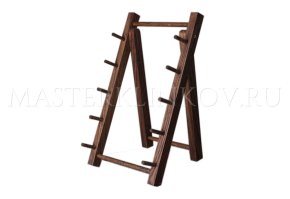 Стойка складная из дуба для 5 ножей