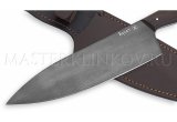Нож кухонный из булатной стали Шеф-повар №1 А, 200 мм, черный граб