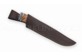 Нож из порошковой стали Vanadis 10 Волк, рукоять — карельская береза,  литье