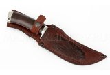 Нож из порошковой стали Vanadis 10 Восток, рукоять — черный граб,  литье  мельхиор