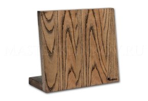 Магнитная подставка панно для 6 ножей из ясеня, покрытие - натуральное масло в цвет венге