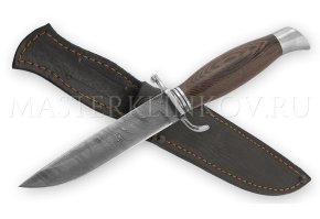 Нож Разведчика из дамасской стали НР, рукоять - венге