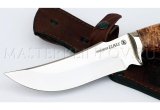 Нож из порошковой стали Elmax Восток, рукоять - карельская береза, мельхиор