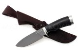 Нож из порошковой стали Böhler K390 Бобр, рукоять — черный граб, литье мельхиор