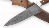 Нож кухонный из дамасской стали Шеф-повар №2, клинок - 160мм, венге
